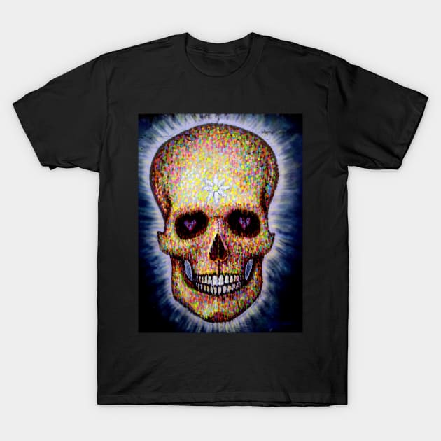 brick lane graffiti skull T-Shirt by andalaimaging